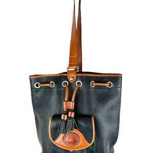 Dooney & Bourke Black and Brown Shoulder Bag